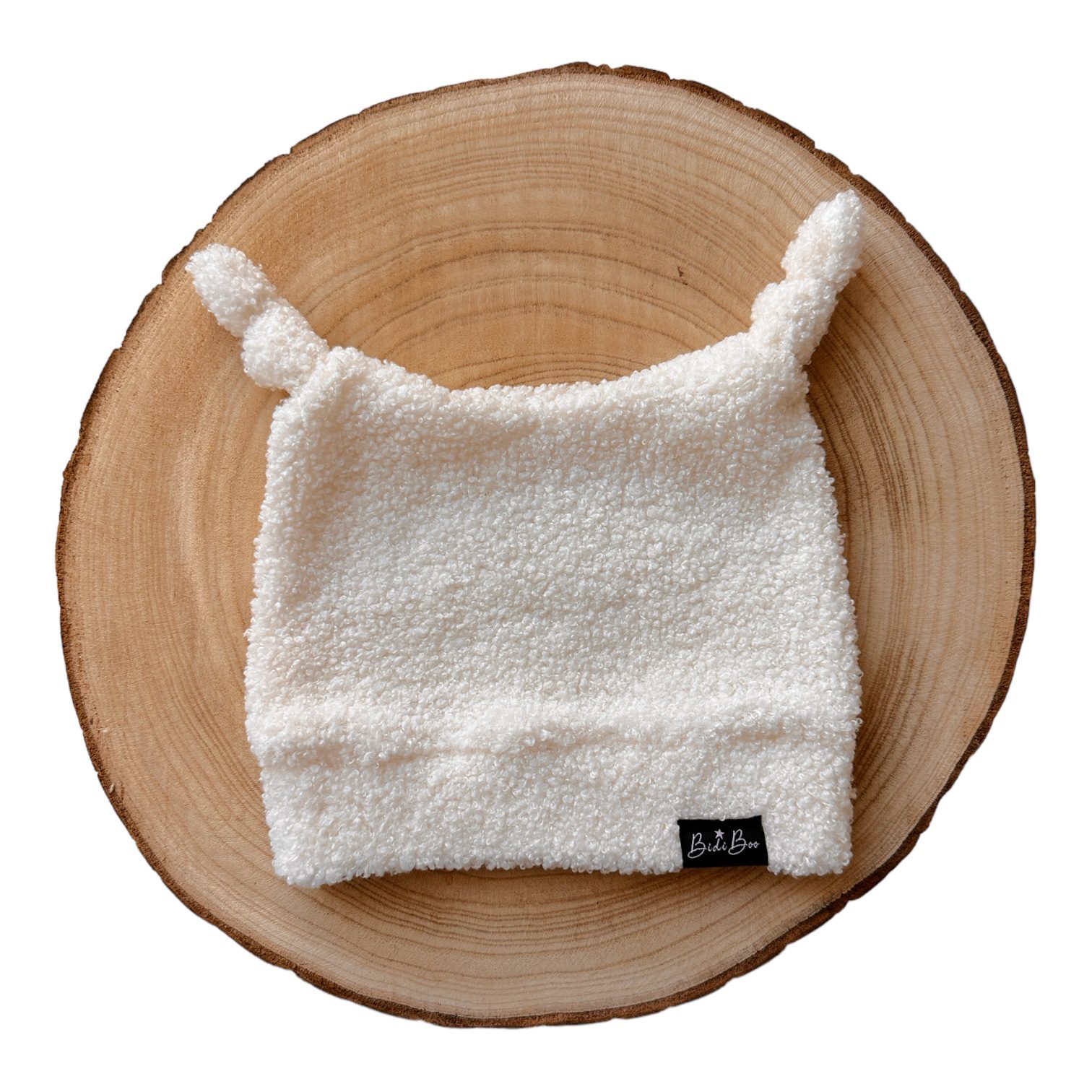 Bonnet lutin bouclette écru
