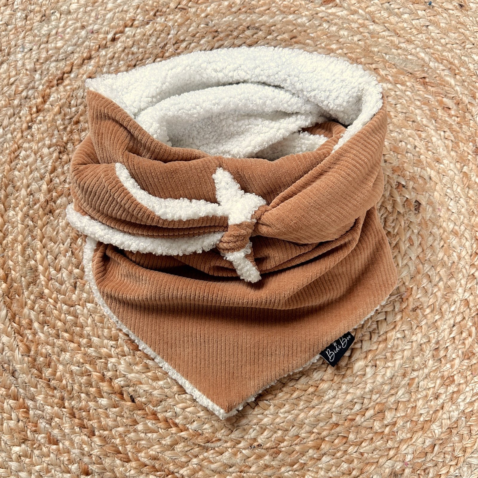 Foulard à nouer enfant rib camel