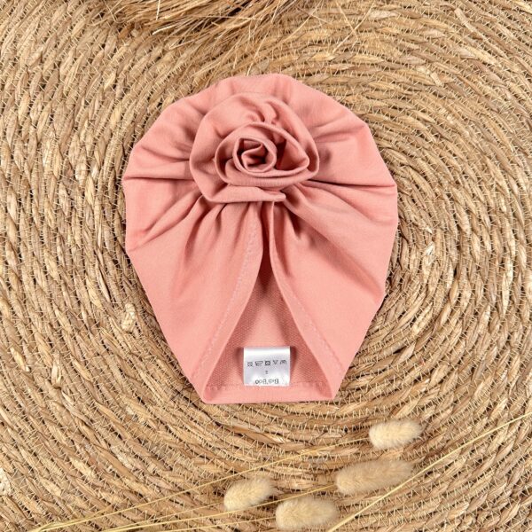 Turban fleur corail 6-12mois