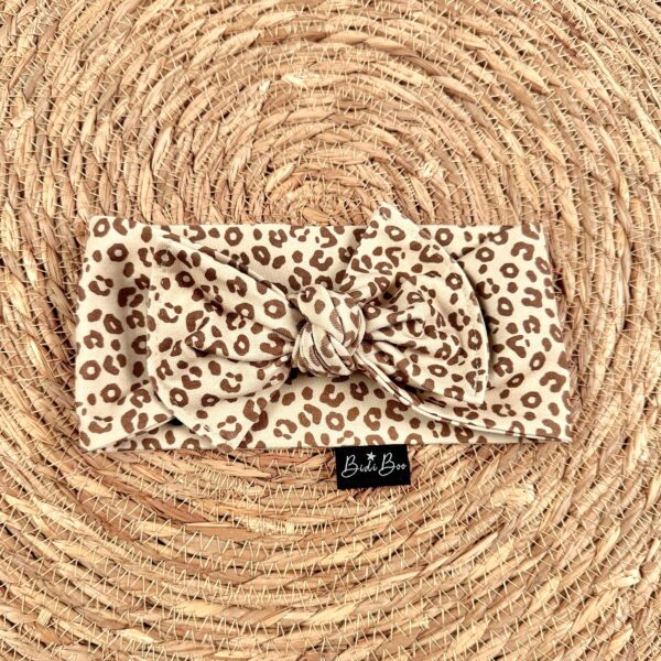 Bandeau noeud ajustable léopard