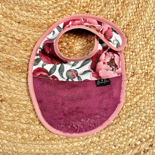 Bavoir 0-12mois Pivoine