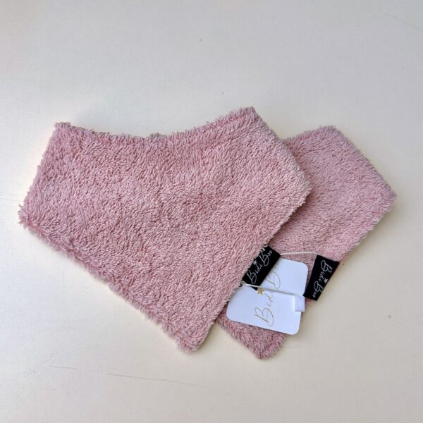 Duo de bavoir bandana rose