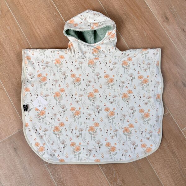 Poncho de bain fleuri