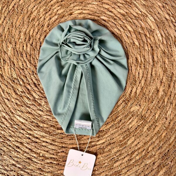 Turban fleur bleu 6-12mois