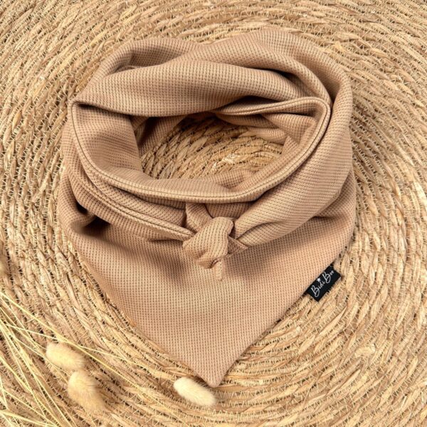 Foulard à nouer enfant gauffré camel