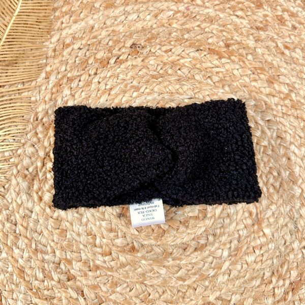 Bandeau croisé enfant bouclette noir