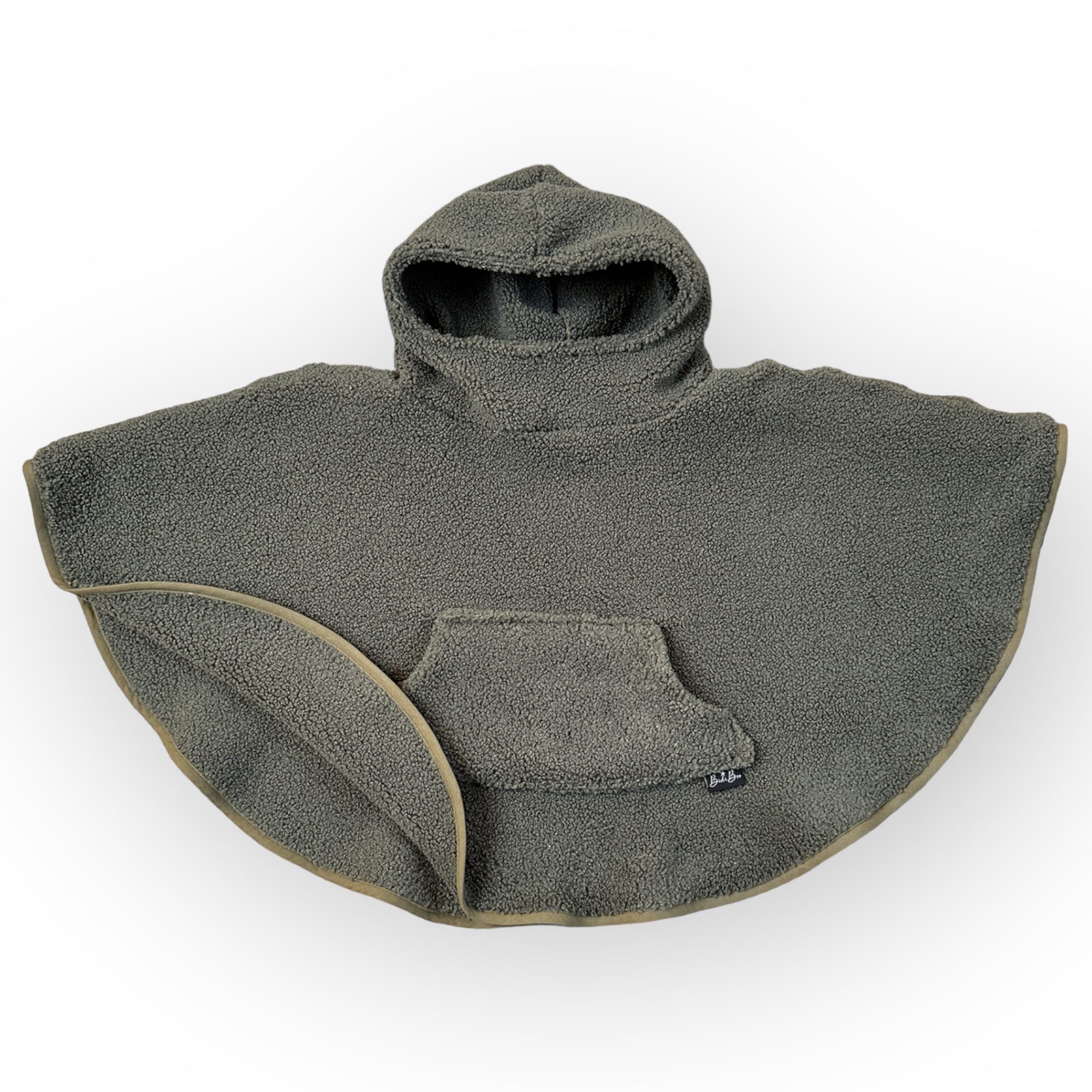 Poncho bouclette Kaki