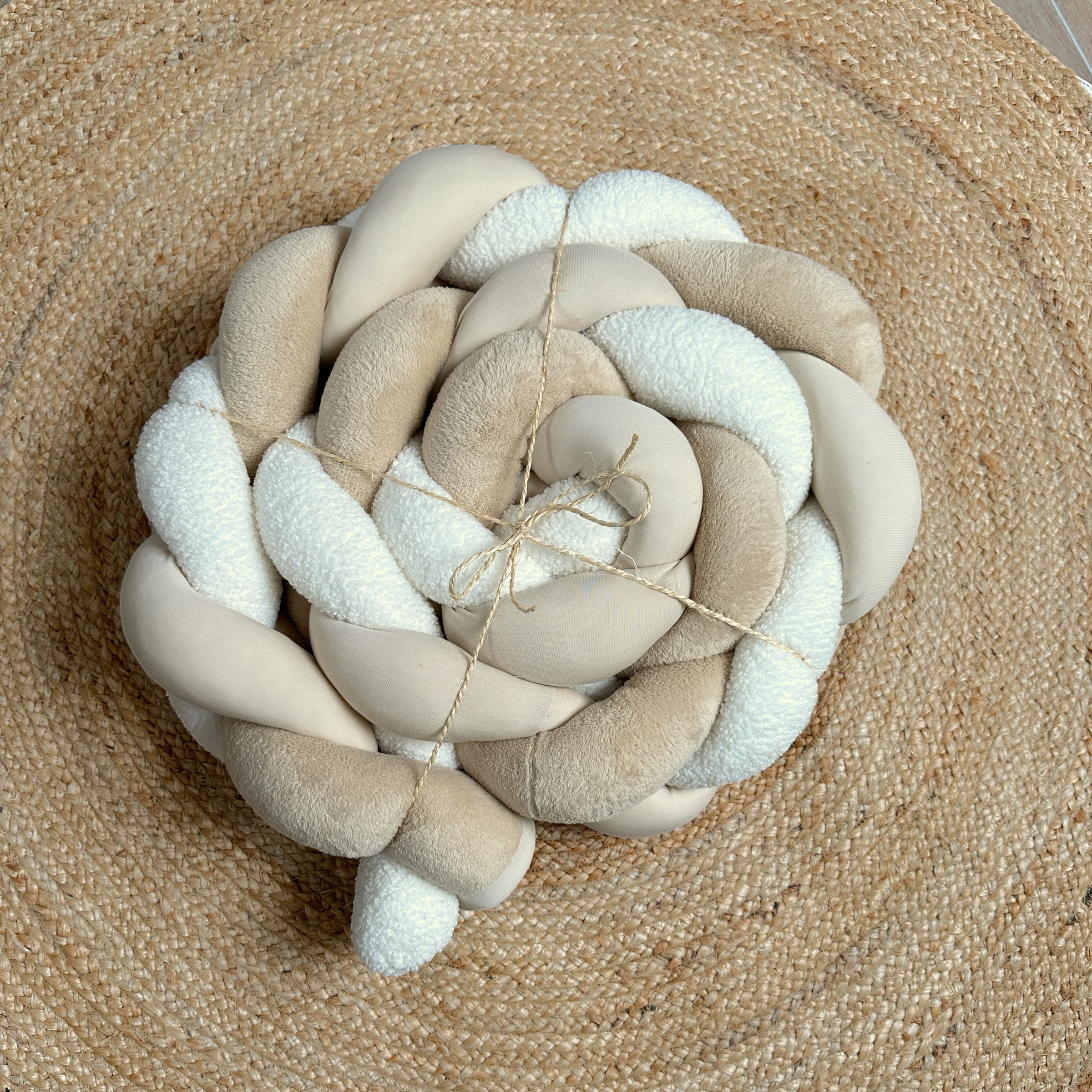 Tresse de lit beige/crème