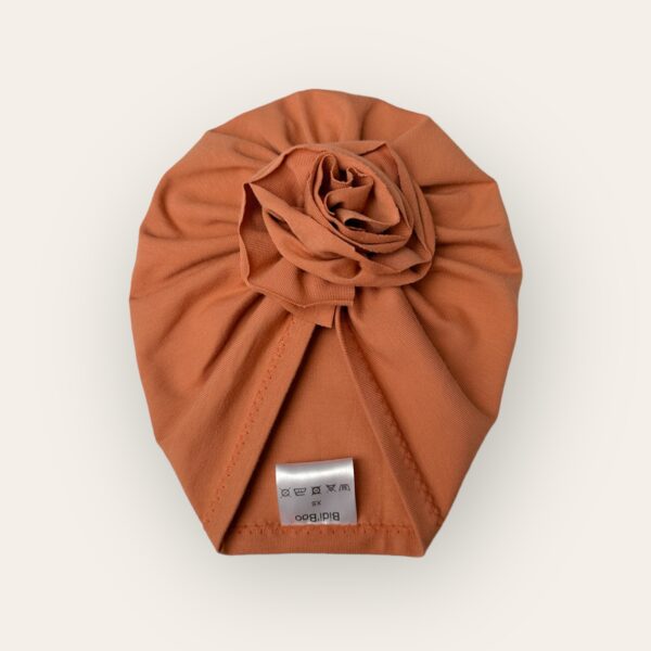 Turban fleur abricot