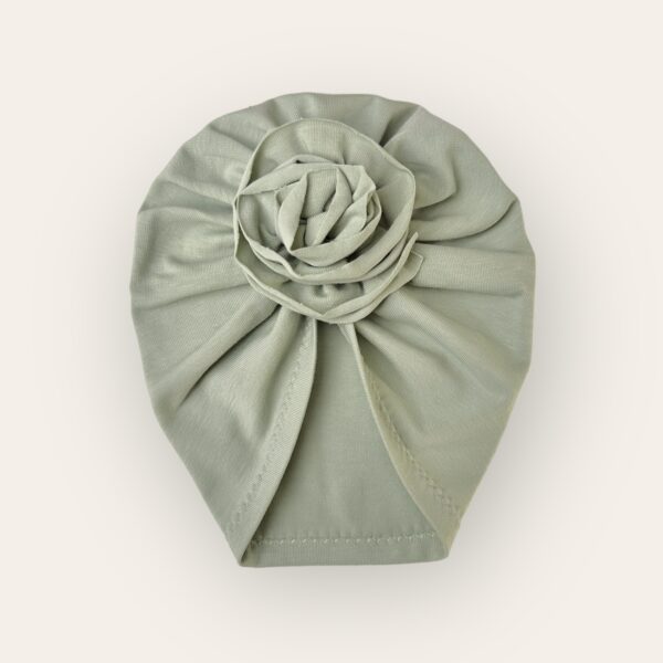 Turban fleur sauge claire