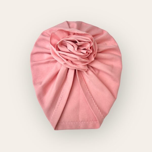 Turban fleur corail