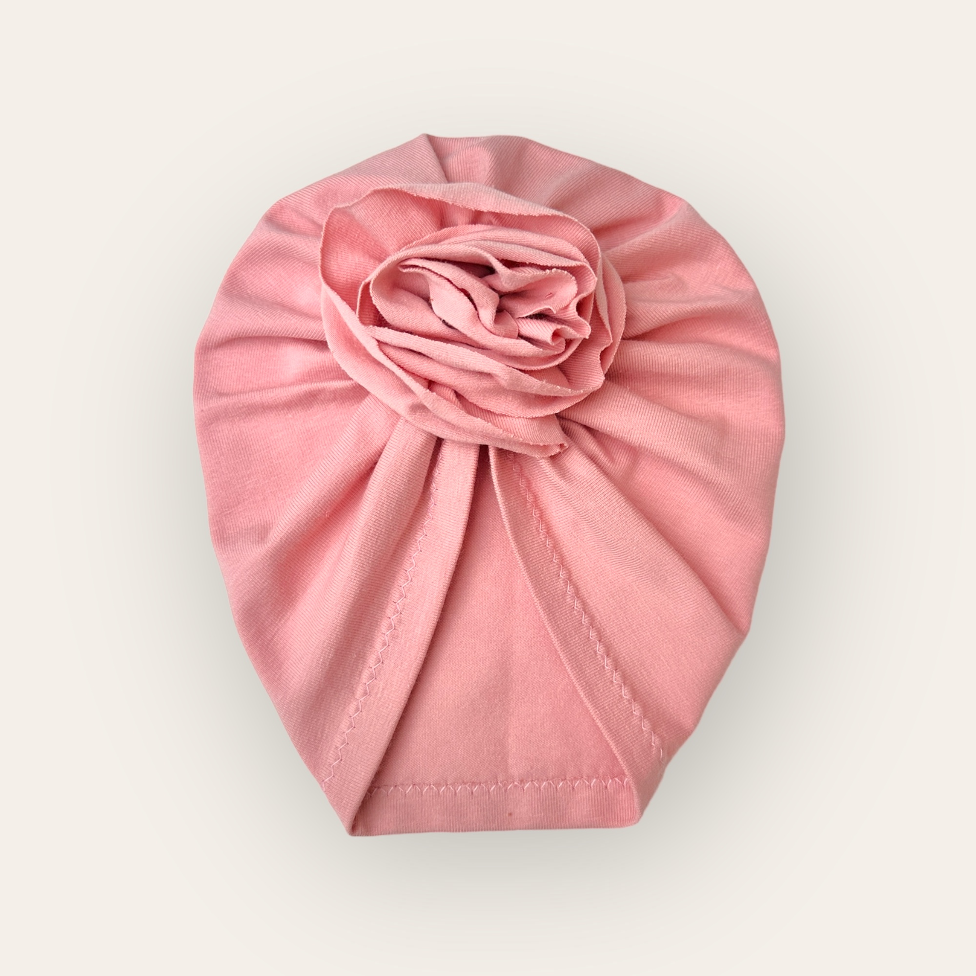 Turban fleur corail