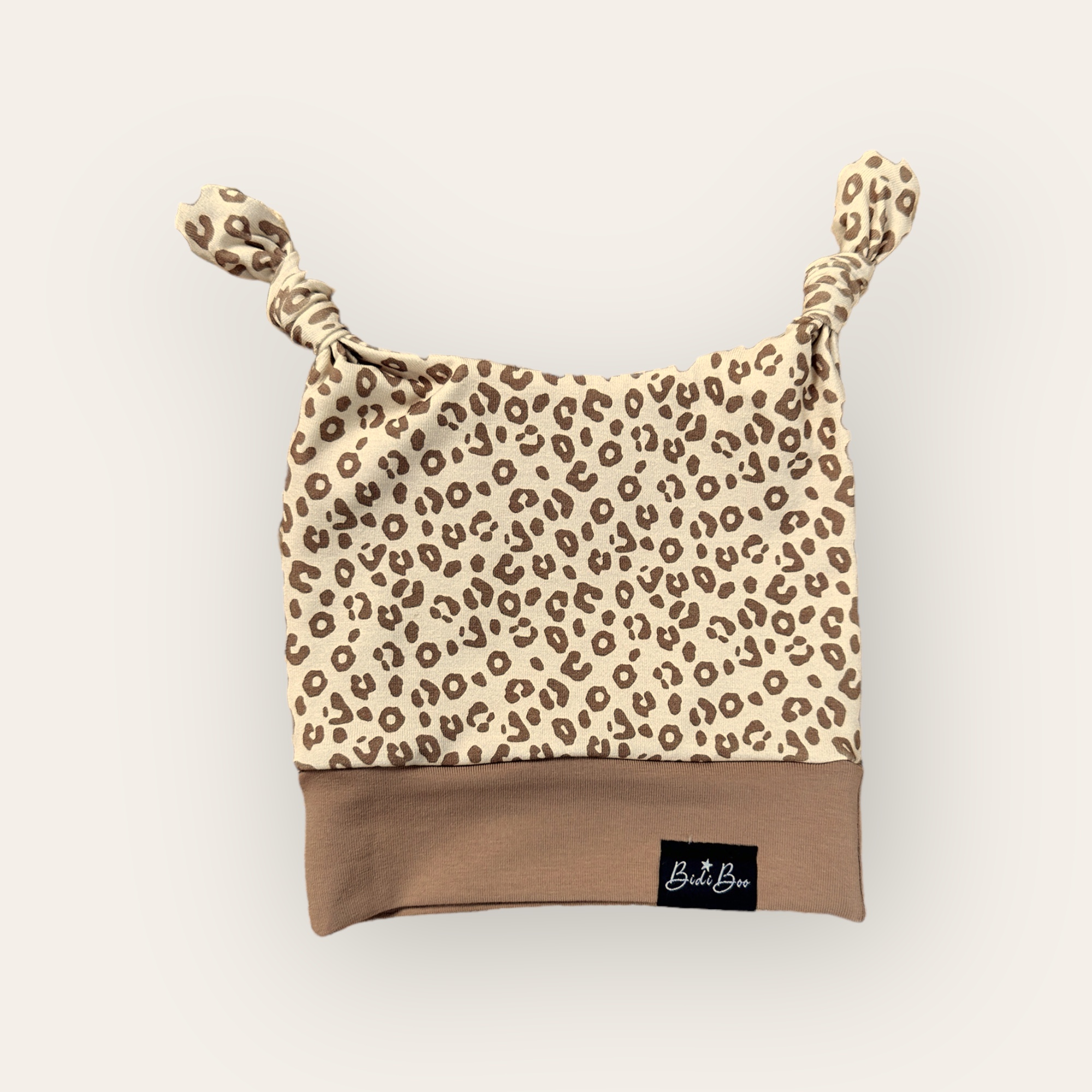 Bonnet lutin Léopard/cacao