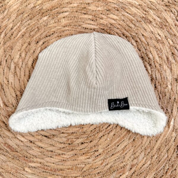 Bonnet chullo rib beige