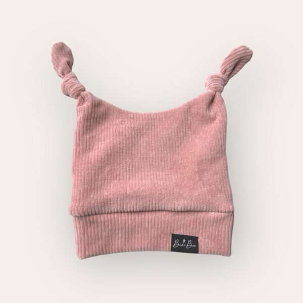 Bonnet lutin rib rose