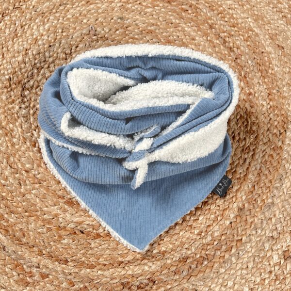Foulard à nouer enfant rib bleu