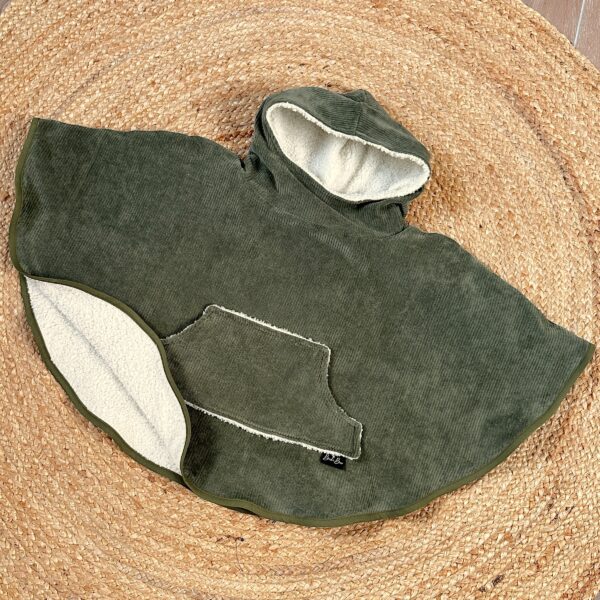 Poncho rib kaki