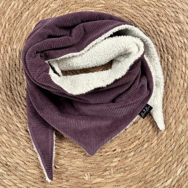 Foulard à nouer enfant Rib aubergine