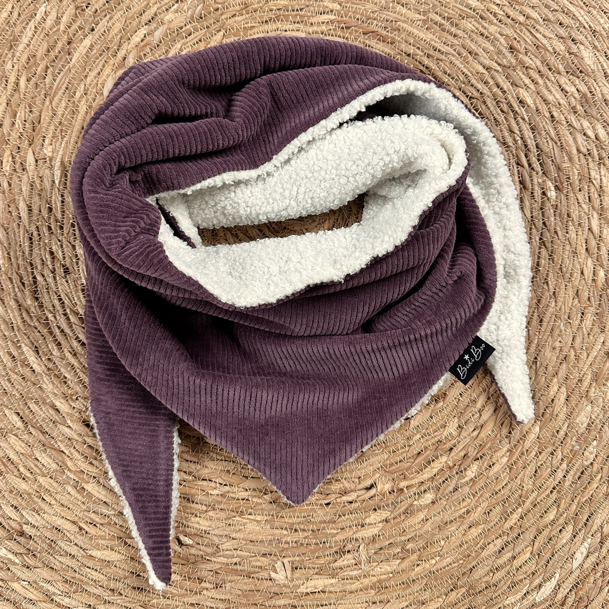 Foulard à nouer enfant Rib aubergine