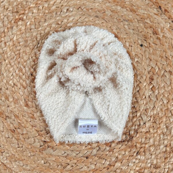 Turban bouclette écru 6-12 mois
