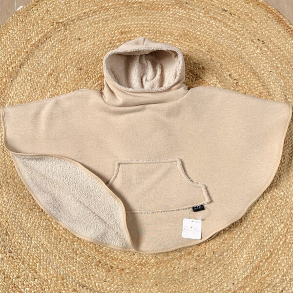 Poncho beige pailleté