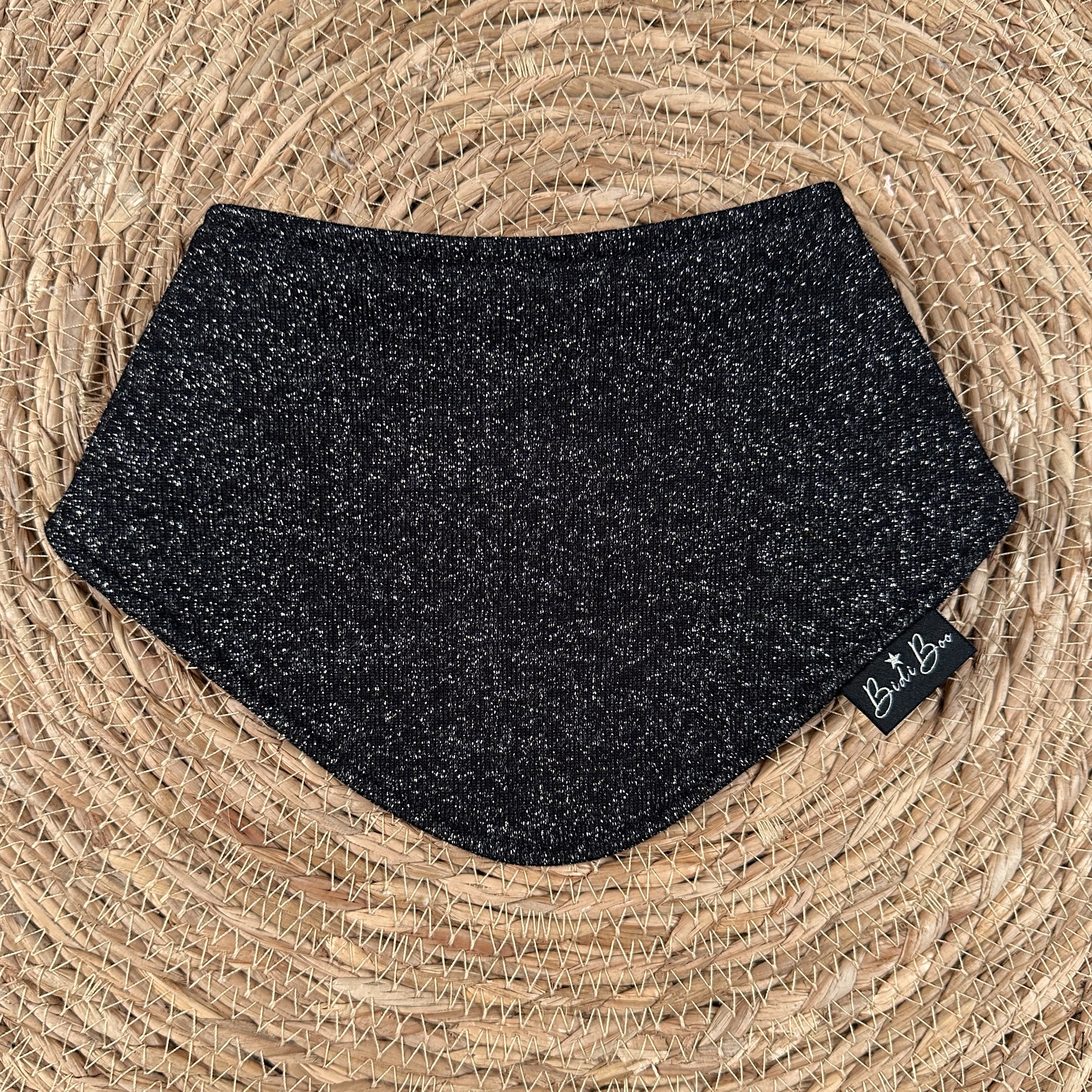 Foulard bandana noir brillant