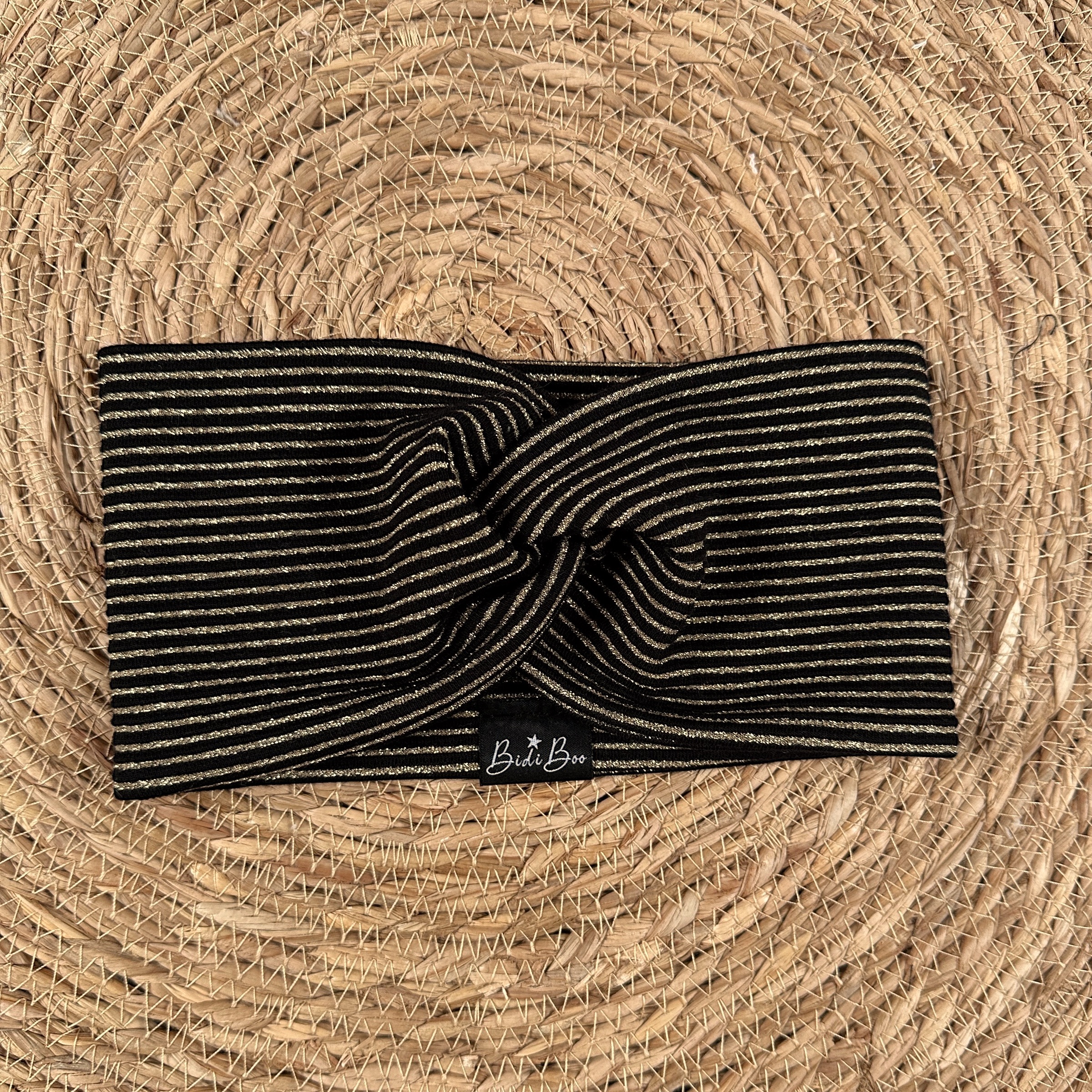Bandeau croisé adulte stripes brillant