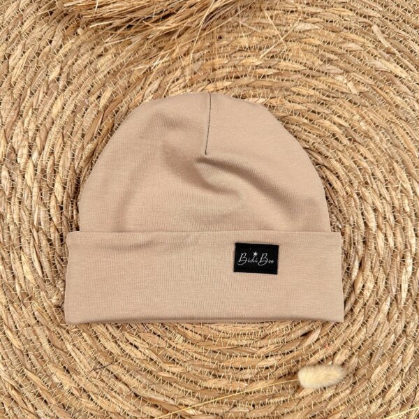 Bonnet mi-saison beige foncé