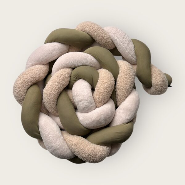 Tresse de lit olive/beige