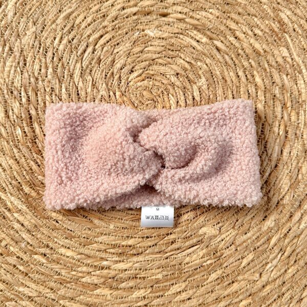 Bandeau croisé enfant bouclette rose