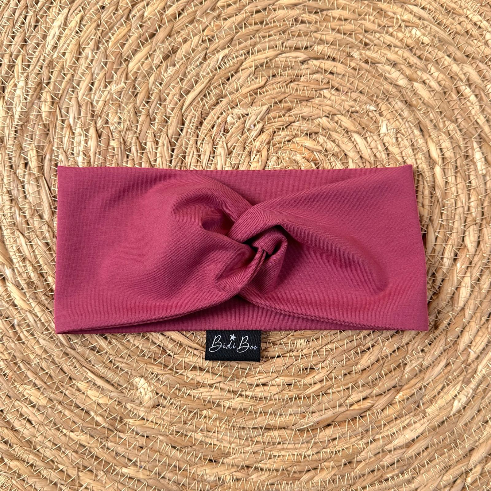 Bandeau croisé adulte framboise