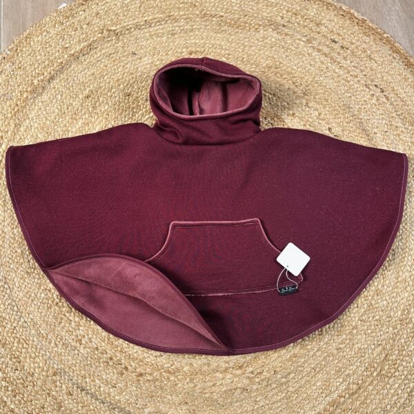 Poncho bordeau pailleté