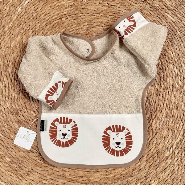 Bavoir manches Lion