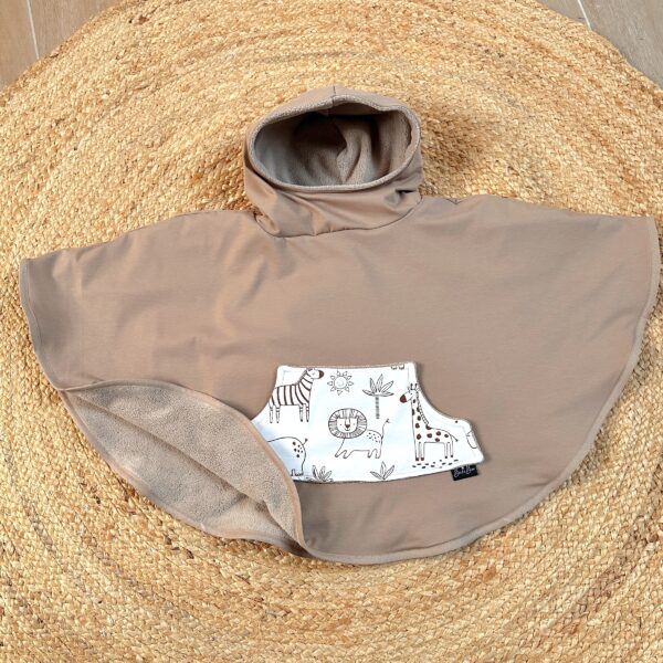 Poncho taupe/savane