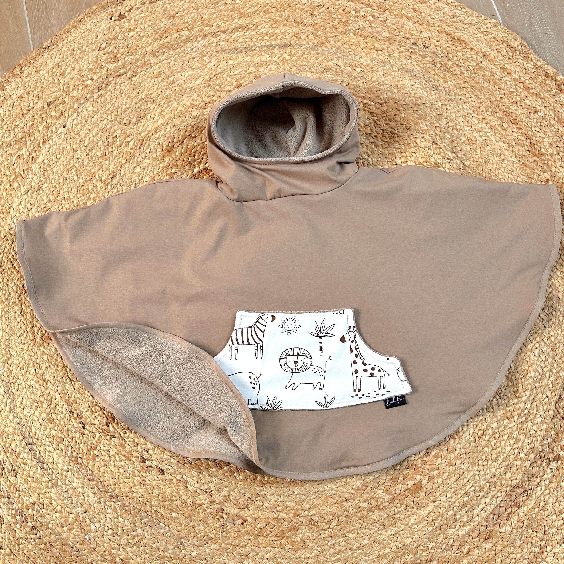 Poncho taupe/savane