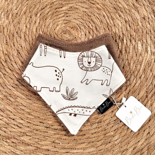 Duo bavoir bandana Savane