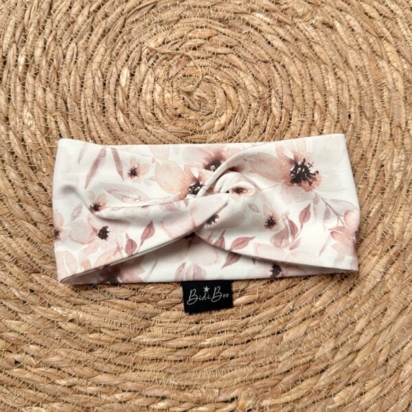 Bandeau croisé enfant camélia