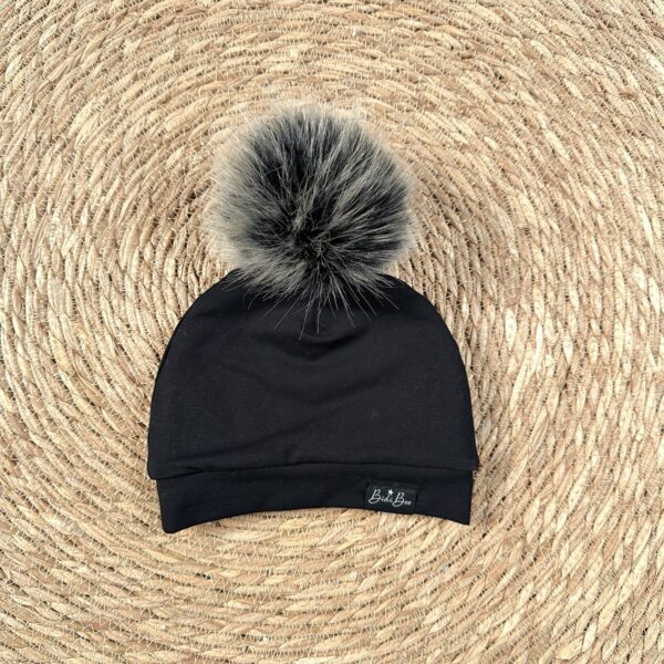 Bonnet pompon noir