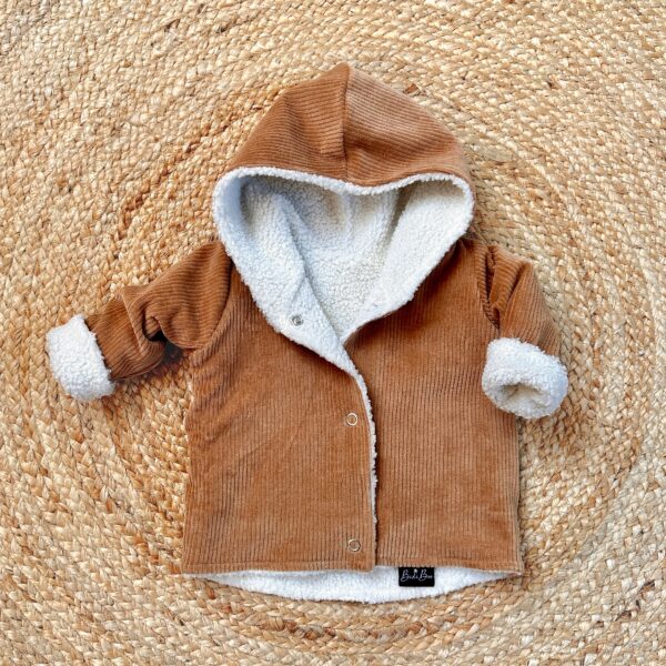 Manteau réversible rib camel