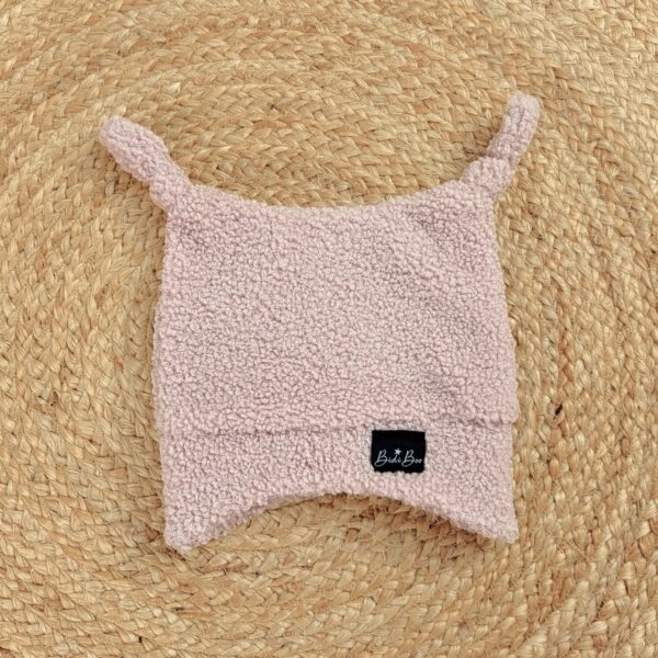 Bonnet lutin bouclette rose