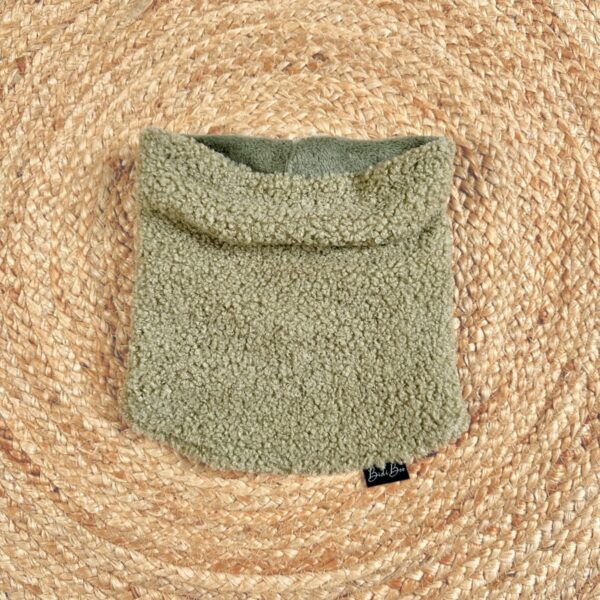 Snood bouclette olive 6-12 mois
