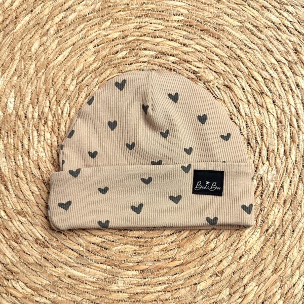 Bonnet mi-saison coeur