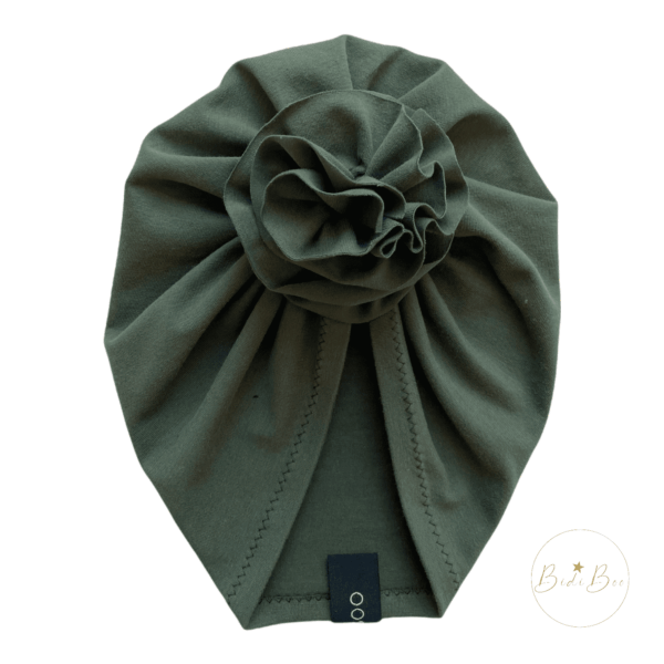 Turban fleur kaki 3-6 ans