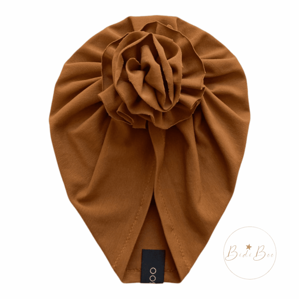 Turban fleur moka 12-24 mois