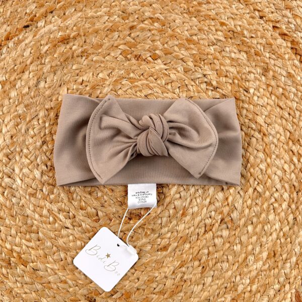 Bandeau noeud ajustable beige foncé