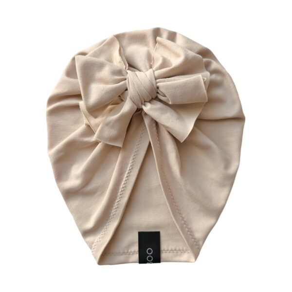 Turban noeud beige 6-12 mois