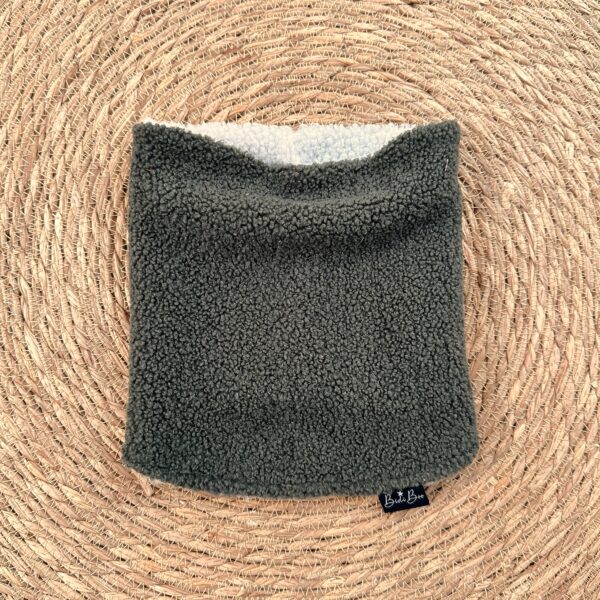 Snood bouclette kaki 6-12 mois
