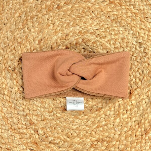 Bandeau croisé adulte noisette hiver
