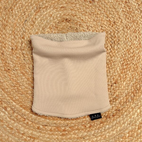 Snood beige côtelé